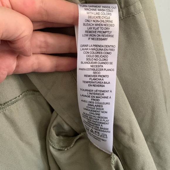 NWT Kensie Jeans 100% Modal Utility Jacket in Shadow Khaki Green Drawstring - Picture 6 of 7